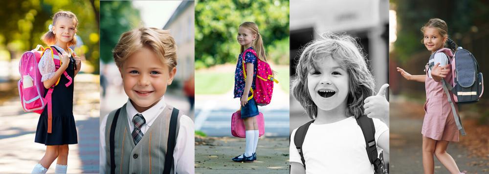 Fröhliche Schulkinder