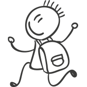 Kritzelbild Schulkind