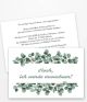 Jugendweihe Einladung mit grünem Eukalyptusrahmen im Aquarellstil