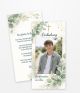 Dankeskarte Konfirmation mit Foto personalisierbar, Eukalyptus Aquarell Design mit goldenen Akzenten und Kreuz, elegante Danksagungskarte Konfirmation