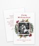 Weihnachstkarte mit Zweigen und Foto