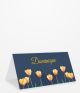 Tischkarte Geburtstag mit gelben Tulpen