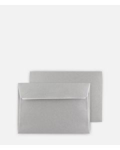 Briefumschlag silber mit metallischer Oberfläche, Größe C6