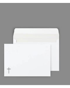 Trauerbriefumschlag bedruckt mit Kreuz