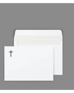 Trauerbriefumschlag bedruckt mit Doppelkreuz Kreuz