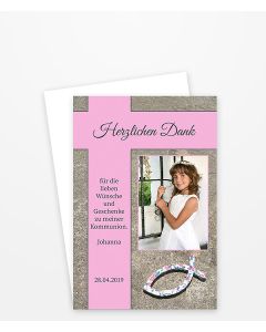 Dankeskarte und Danksagung zur Kommunion