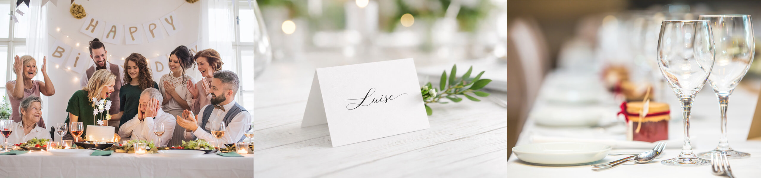 Personalisierte Tischkarte zum Geburtstag mit Name
