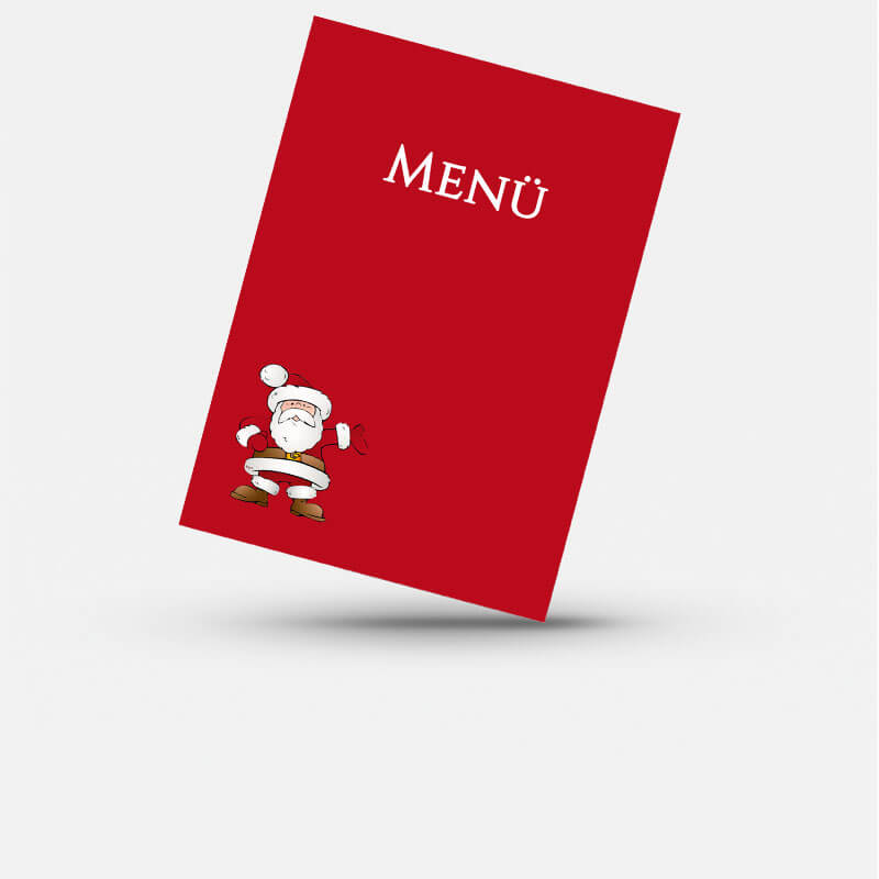 Menükarten Weihnachten mit weihnachtlichen Motiven