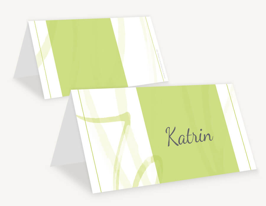 grafische Tischkarten mit eleganten Motiven