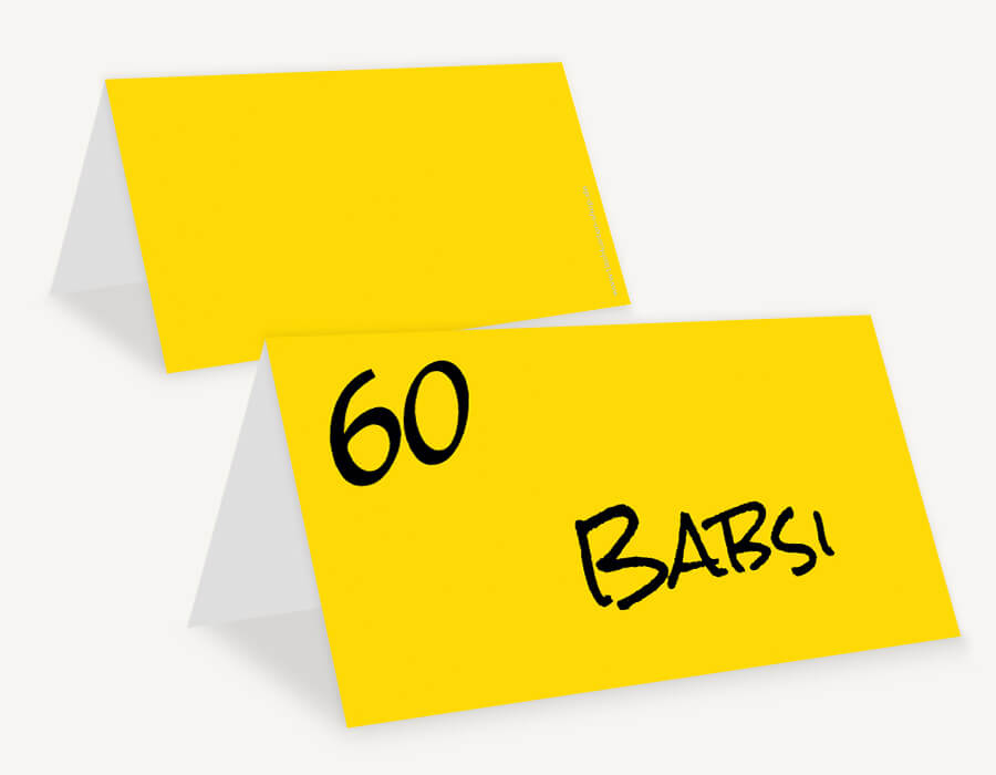 Tischkarten runder Geburtstag