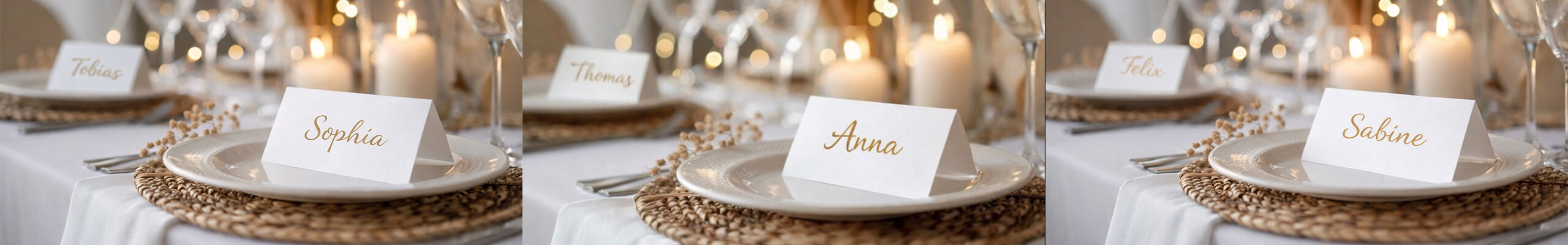 personalisierte Tischkarte für Familienfeste