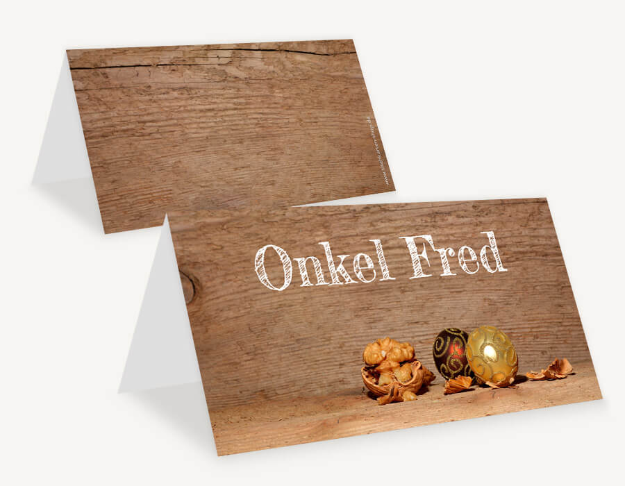 Personalisierte Tischkarten im Advent