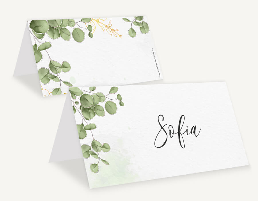 Personalisierte Tischkarten für Gartenfeste