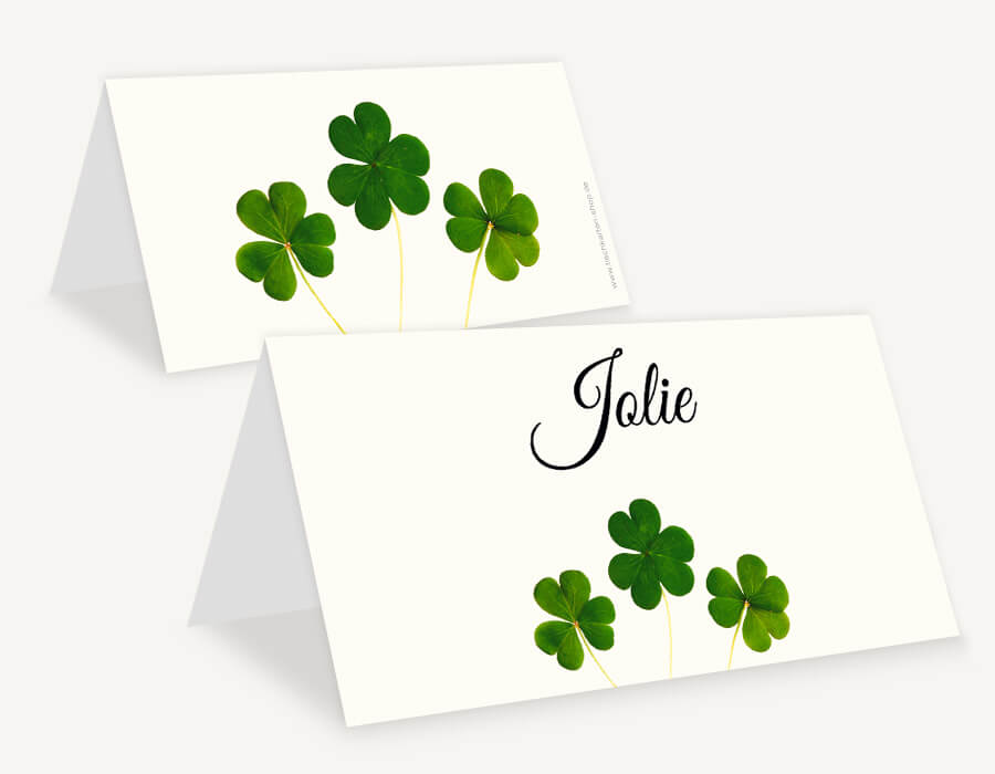 Tischkarten mit Glücksmotiven gestalten