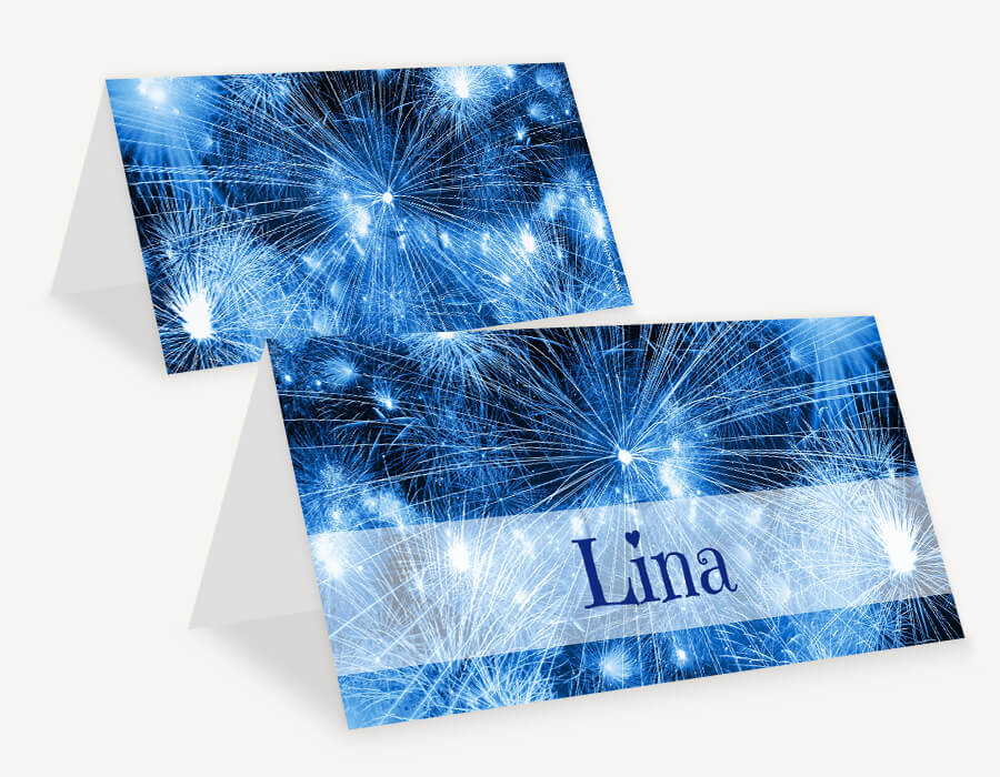 Tischkarten Silvester gestalten