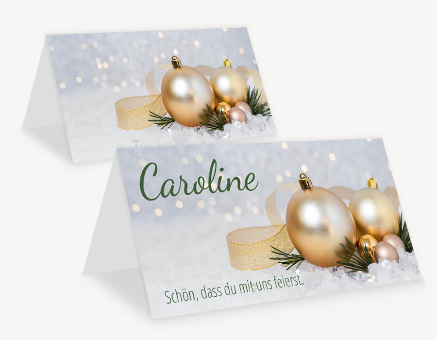 Individuelle Tischkarten Weihnachten