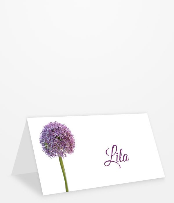 Tischkarte Geburtstag mit Allium