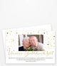Festliche Einladung zur goldenen Hochzeit mit Punkten eigenem Foto und Text.