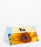 Tischkarte Geburtstag mit gelber Sonnenblume