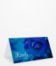 Tischkarte Geburtstag mit blauer Rose