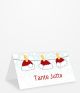 Tischkarte Weihnachten - Hase mit Weihnachtsmütze Rückseite