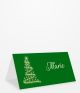Tischkarte Weihnachten grün mit Tannenbaum