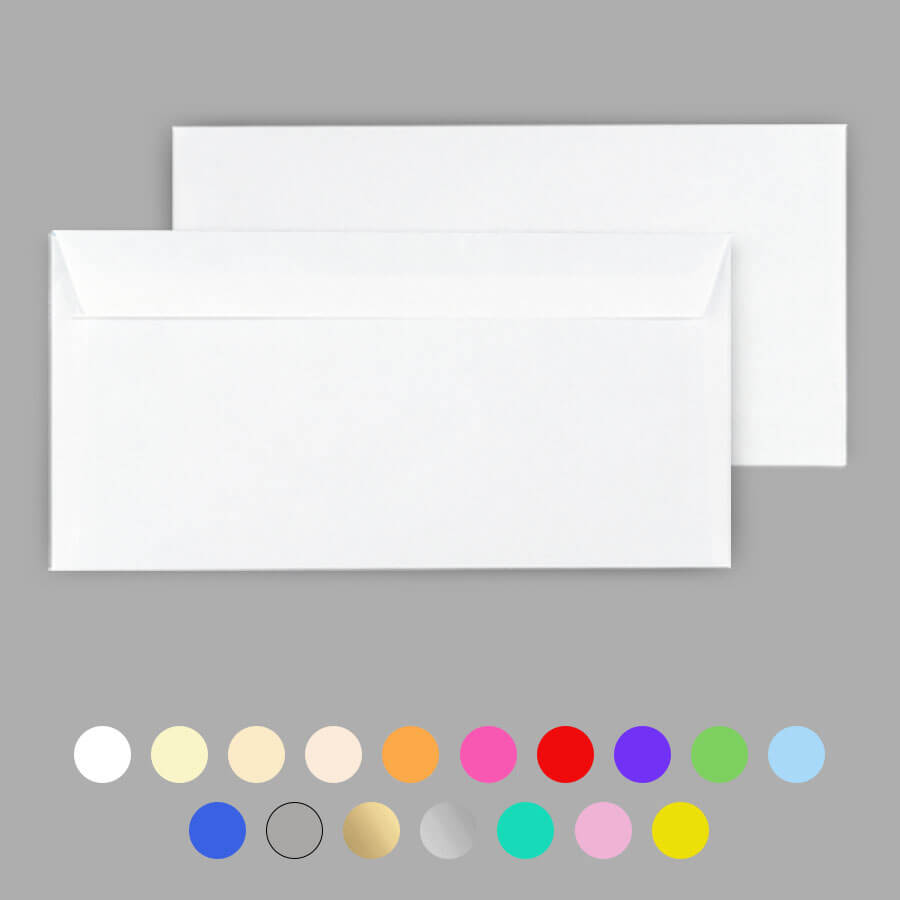 Briefumschlag für 10x20 Karten Din lang in vielen Farben