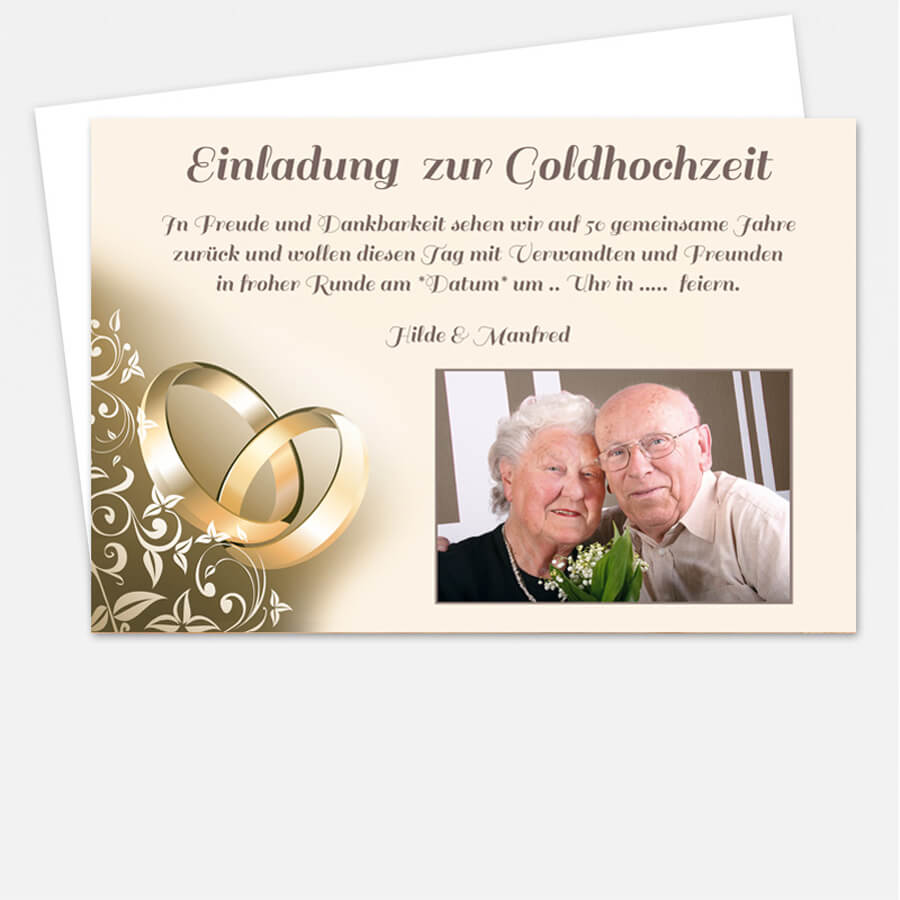 Einladungen zur Goldhochzeit