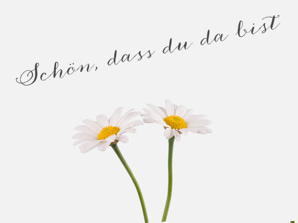 Tischkarte Geburtstag mit Schön, dass du da bist - Spruch