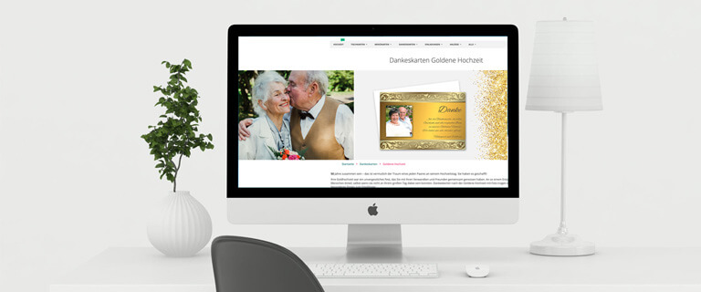 Dankeskarten Goldene Hochzeit am Computer gestalten