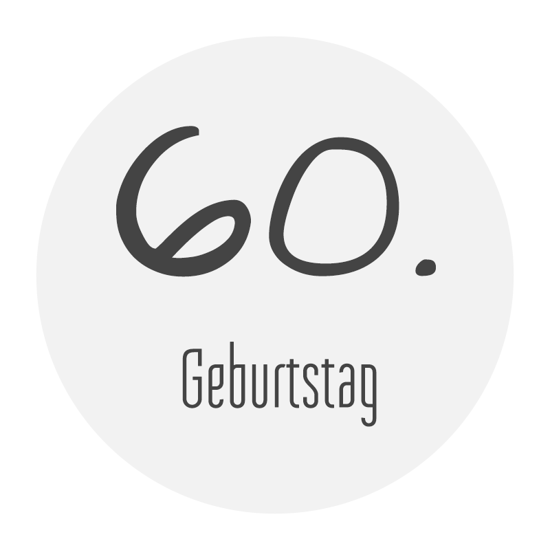 Tischkarten zum 60. Geburtstag