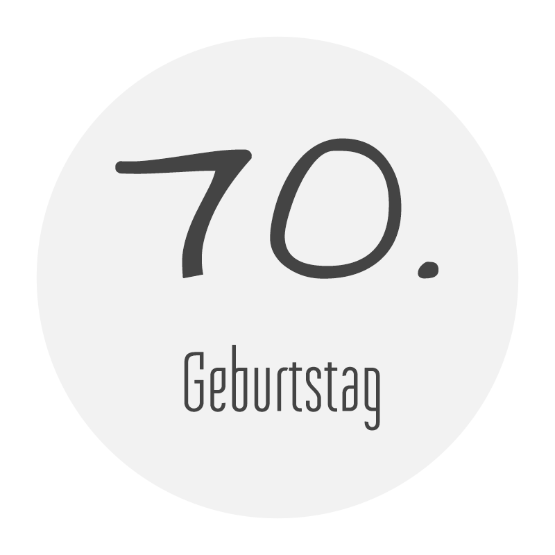 Tischkarten zum 70. Geburtstag