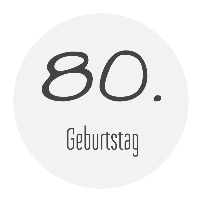 Tischkarten zum 80. Geburtstag