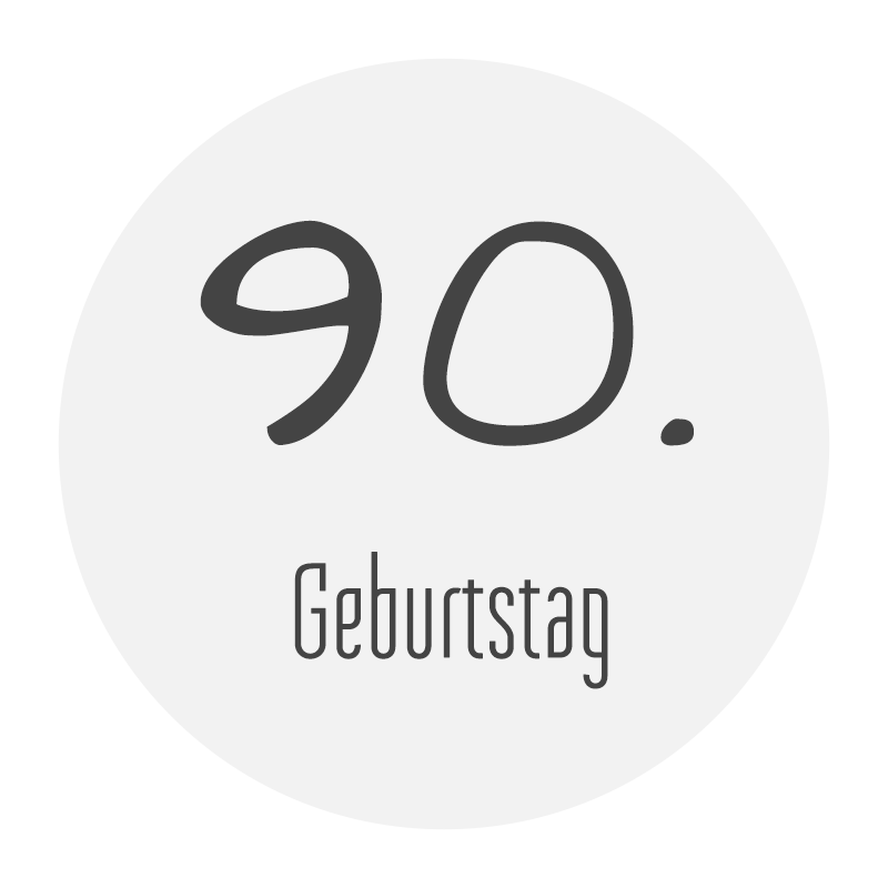 Tischkarten zum 90. Geburtstag