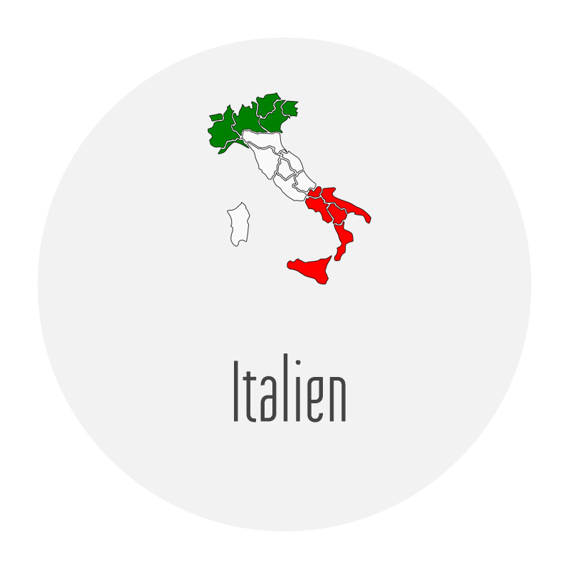 Tischkarten zum Thema Italien