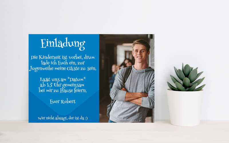 Einladungskarten zur Jugendweihe selbst gestalten