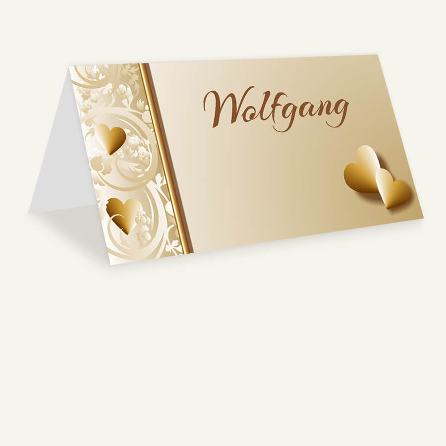 Tischkarten zur Goldenen Hochzeit