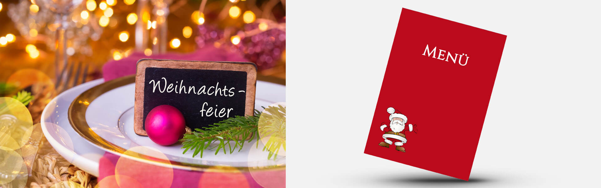 Menükarten Weihnachten & Weihnachtsfeier