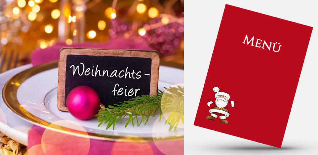 Menükarten Weihnachten & Weihnachtsfeier