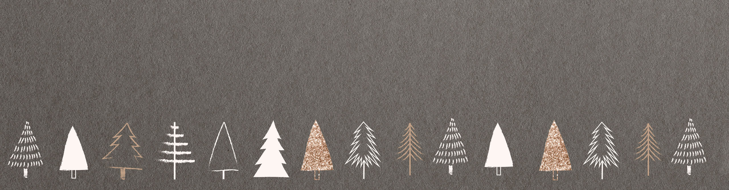 Weihnachtskarte mit Tannenbäumen